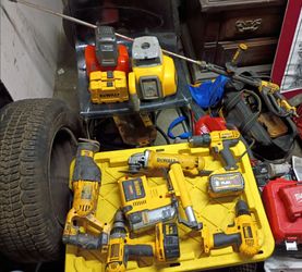 DeWalt drills dewalt  grinder dewalt sawzall with charger and extra 18-volt with my own batteries