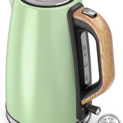  Tea Kettle Electric, 1.7L Visual Water Window Stainless Steel Electric Kettle, 1500W BPA-Free Electric Kettles for Boiling Water, Auto Shut Off & Boi