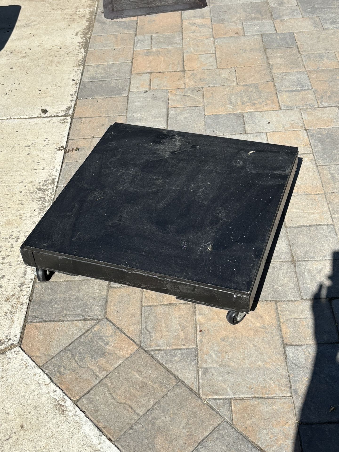 Solid Wood 2 Foot Square Dolly Cart
