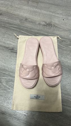 Valentino Garavani Atalier Rose Slides / Size 8 (used)