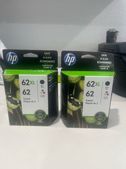 HP 62 XL Black and Color ink cartridges