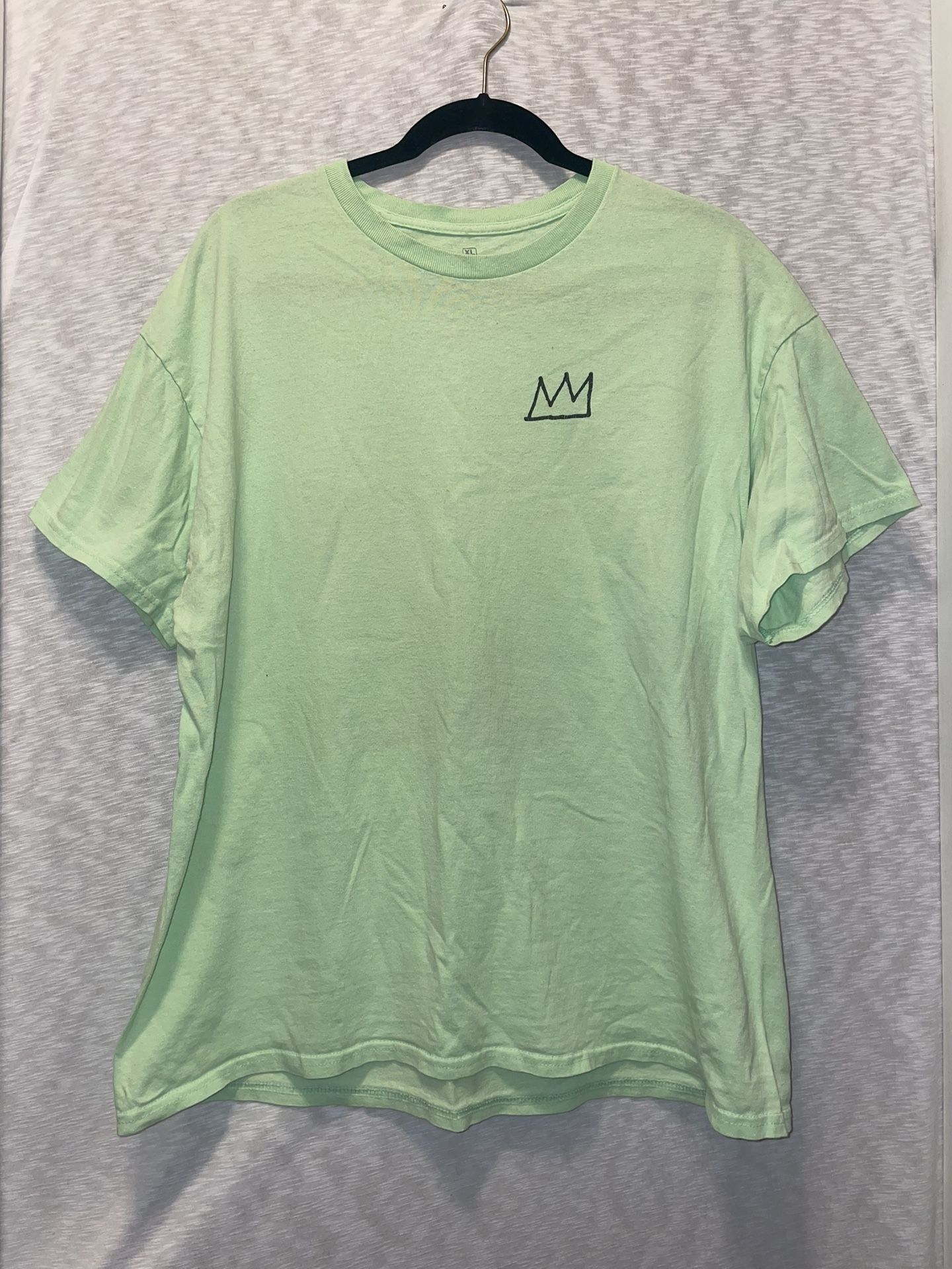 Jean Michel Basquiat T Shirt Mint Green Graphic Tee Mens XL Cotton Short Sleeve