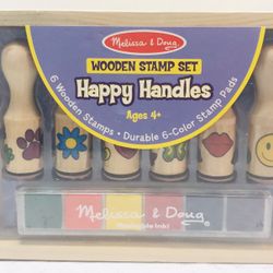 Melissa & Doug Happy Handle Wooden Stamp Set