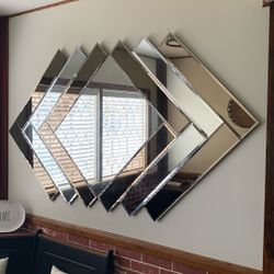 Postmodern 80’s Deco Smoked Mirror