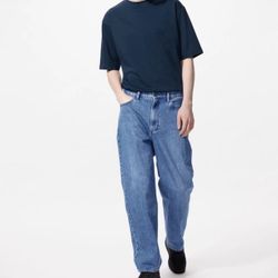 UNIQLO Wide Straight Leg Baggy Jeans Men’s 32 X 32 NEW