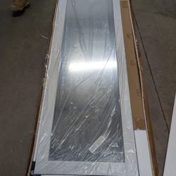 French Pivot Door for 48" x 80" Opening, Double One-Side Mirror Door Panels with Pivot Door Hardware, Swing Doors for Pantry/Laundry/Storage Room