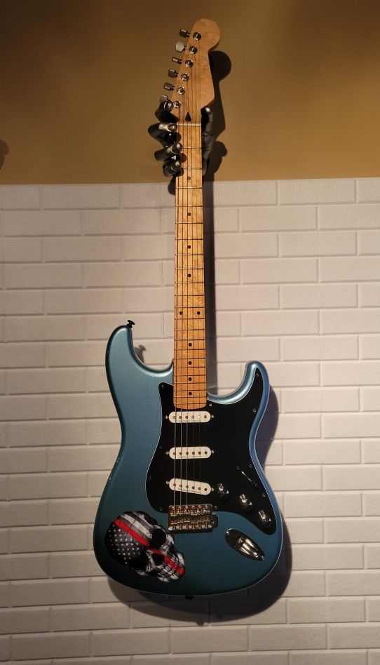 1992 Fernandez Sky Blue Stratocaster Style Electric Guitar.