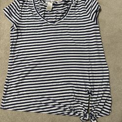 Striped V-Neck T-Shirt