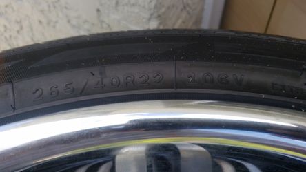4 Rims 22" Plus 4 New Tires. Asking $400 ObO First Come First Serve .