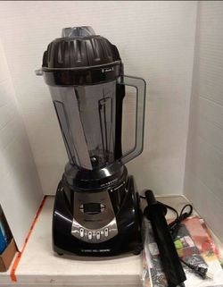 HealthMaster Elite 1200W Countertop Blender 48oz 8-Speed Pulse + Tamper Book