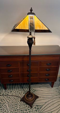 Stained glass floor lamp