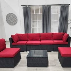 New Outdoor Patio Furniture 7pcs Wicker Modular Set