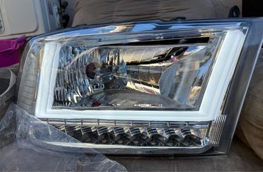 09-18 Dodge Ram Chrome Clear Reflector LED Strip Sequential Headlights