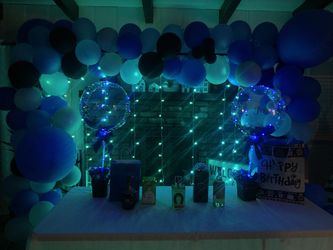 Blue/Black Birthday Gift Centerpieces