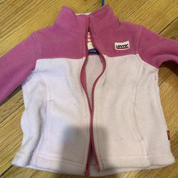 Levi's Pink Fleece Lining Zip Up Jacket Toddler Size 2-3t