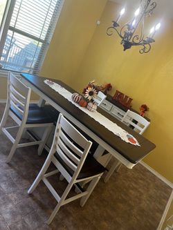 Country Lane Antique White 5pc Dining table