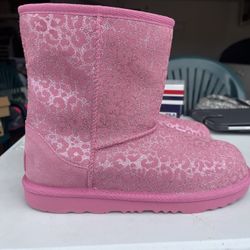 Ugg Classic II Pink Glitter Boots - Girls
