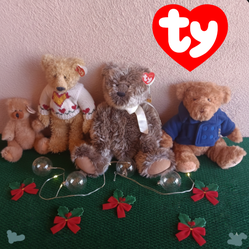 TY Teddy Bears Lot Of (4) Plush Stuffed Animals Nice!