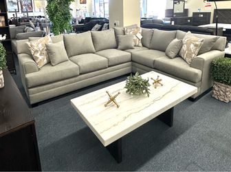 Gray Sectional *lifetime warranty on cushions*
