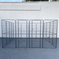 BRAND NEW $320 Dog 16-Panel Playpen, 10x10x5ft Tall Heavy Duty Pet Exercise Fence Crate Kennel Gate 