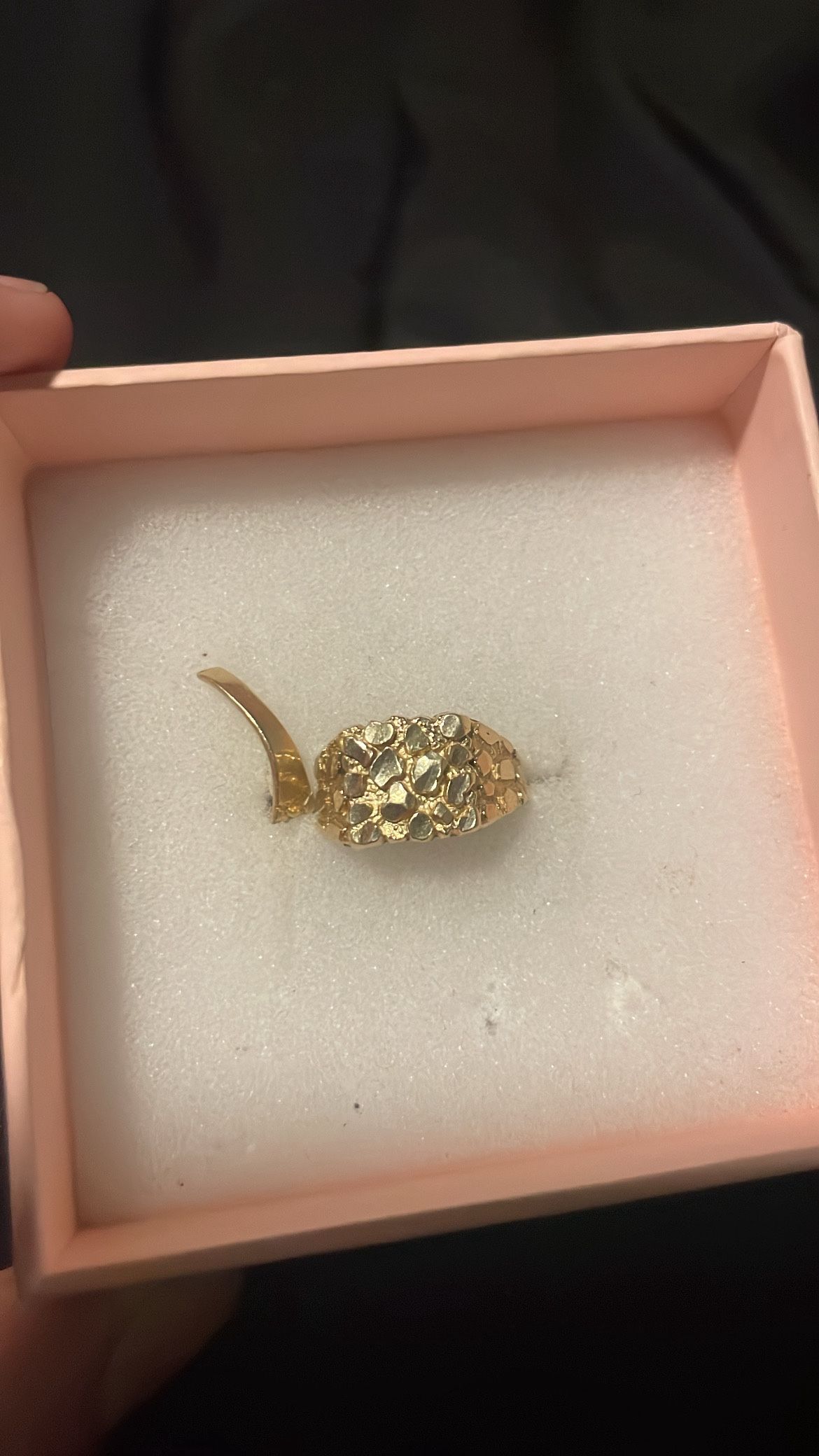 Broke Gold Nugget Ring