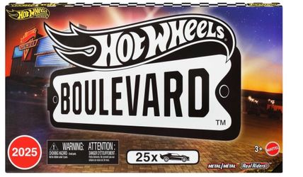 Hot Wheels Boulevard 25-Car Factory Set 2025, 25 Premium Die-Cast 1:64 Scale Cars