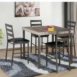 Counter Height Marble Dining Table  & 4 Chairs On Clearance $ 299.99 
