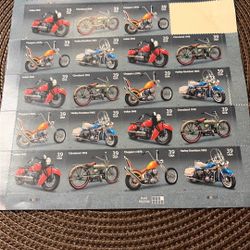 American Motorcycles 2005 Stamps With One Missing From The Pane - US Postal 39 cent. 