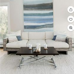 SpaceMaster: Adjustable Coffee To Dining Table, Walnut