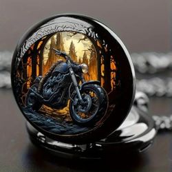 Motorcycle Pocket Watch (Zoomed In To Show Detail)