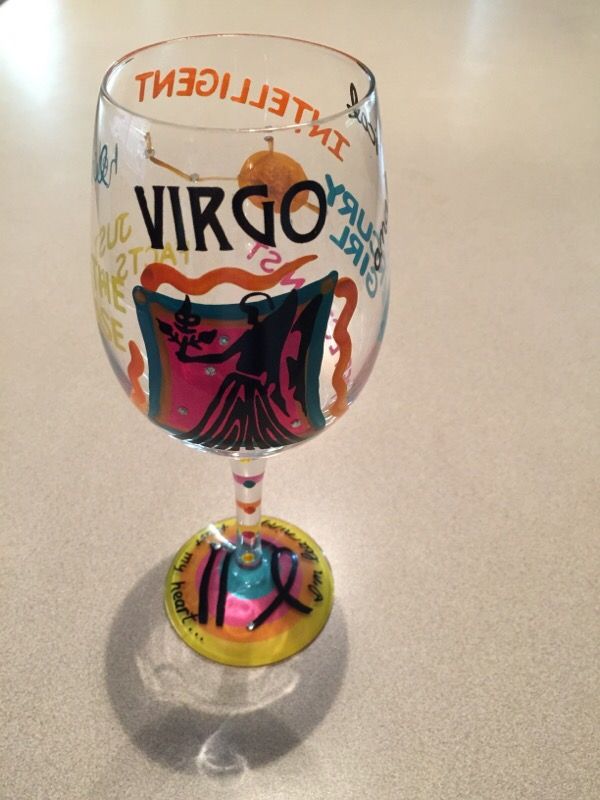 LOLITA VIRGO BIRTHDAY LOVE MY WINE GLASS-COLLECTIBLE! GREAT GIFT