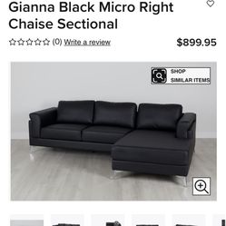 Black Sectional Sofa 