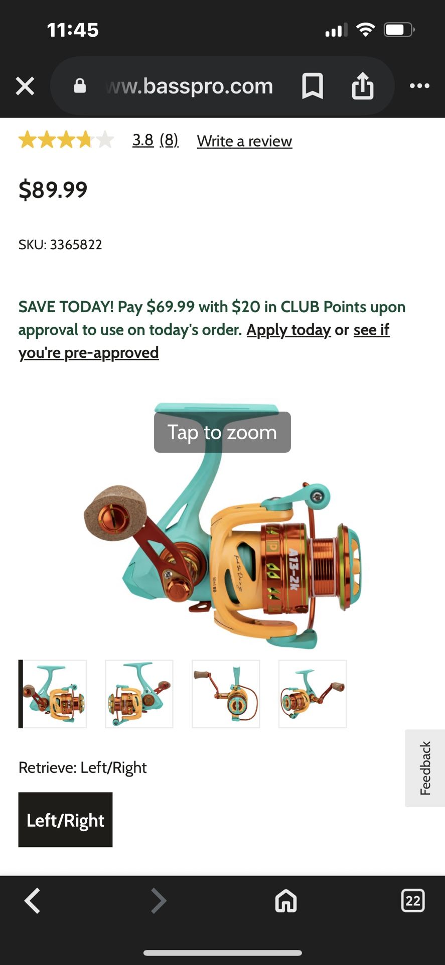 IP Proficiency A3 Krazy Spinning Reel