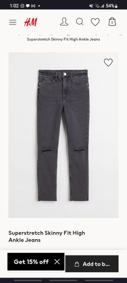 NWT H&M Skinny Fit Jeans Black Boy Size 12