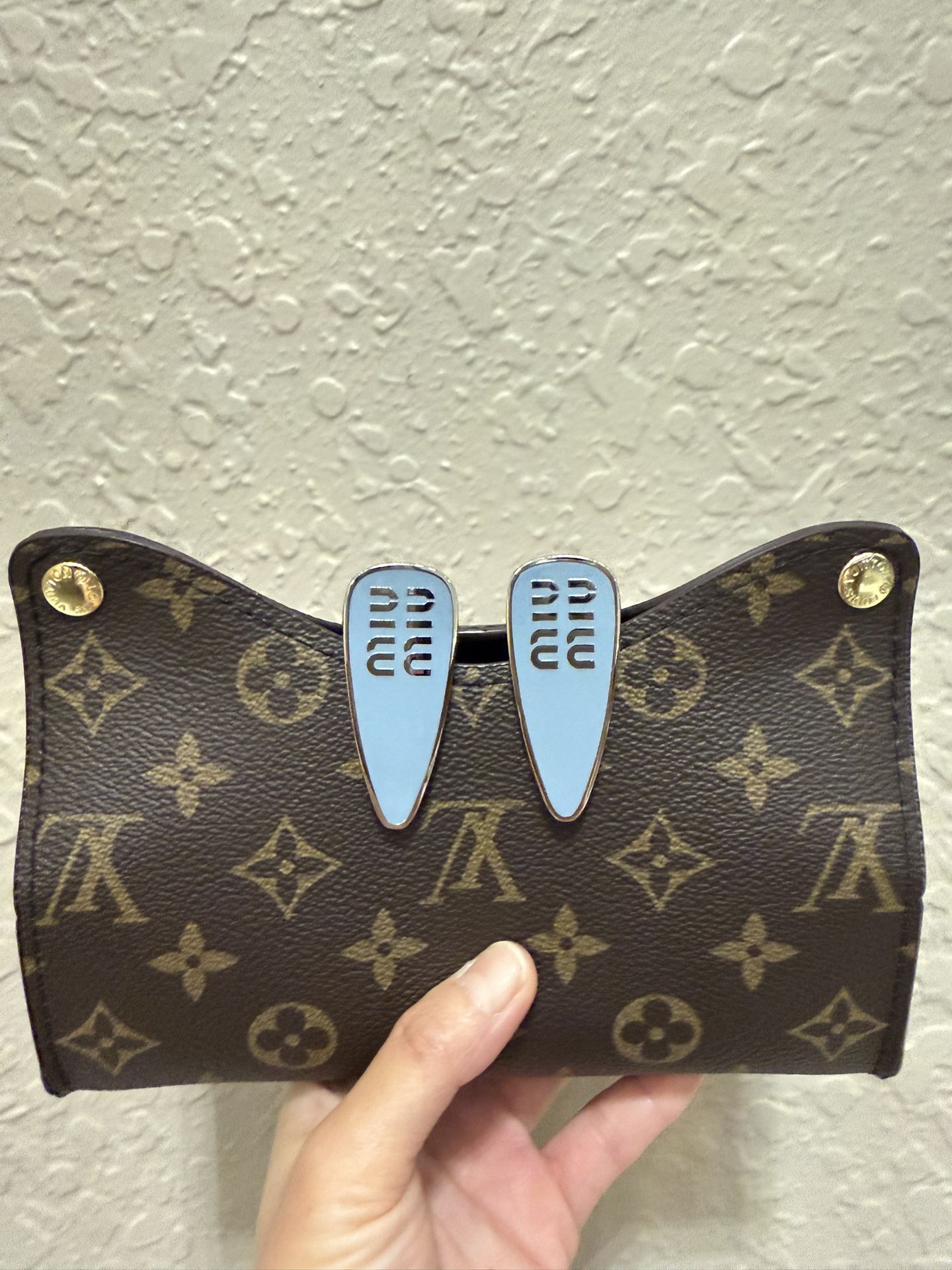 Miumiu blue Enamel Hairclips 2 Set