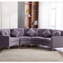 Purple Semi Circle Couch Sectional 