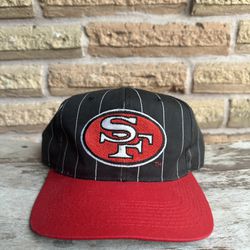 (OSFA) Vintage 90s Starter San Francisco 49ers Snap Back Pin Stripe RARE