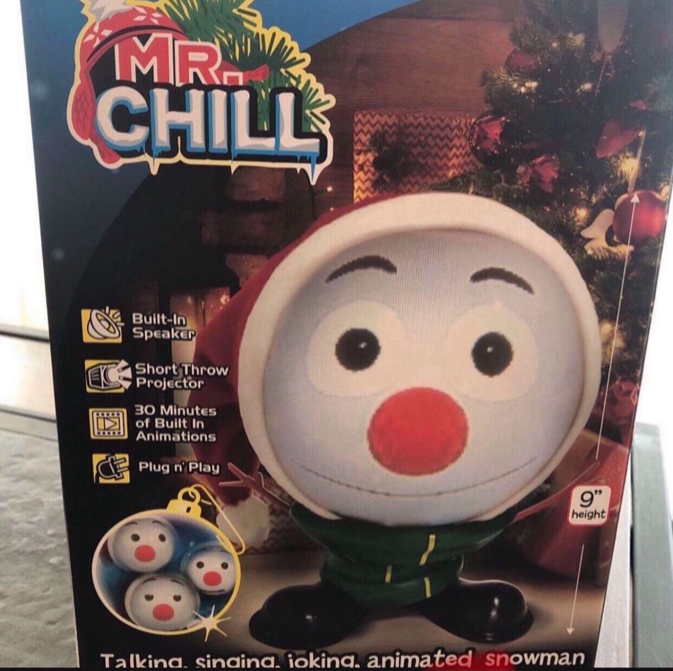 Mr. Chill It comes with music and speaker Built In for Christmas 🎄 