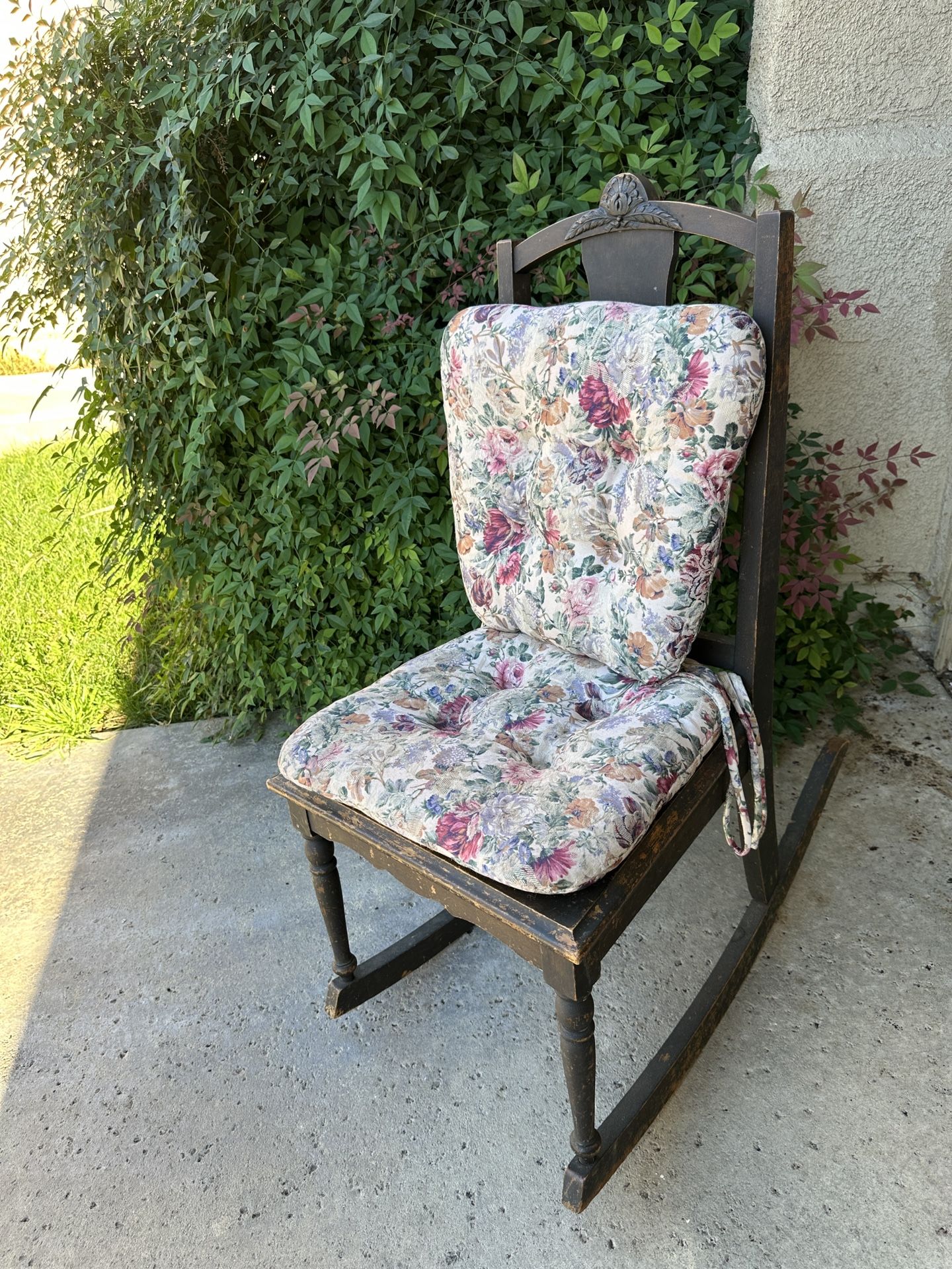 Antique Wooden Rocking Chair w/ Cane Seat – Project Piece