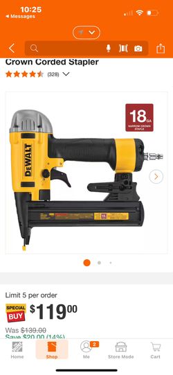 Dewalt 18 Ga 1/4 Inch Stapler