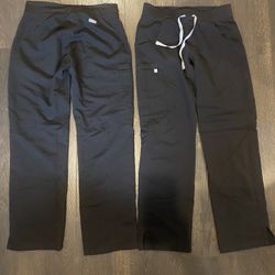 XS Black FIGS scrubs Pants 