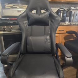 Black gamingChair high, back neck, pillow and back pillow # 693