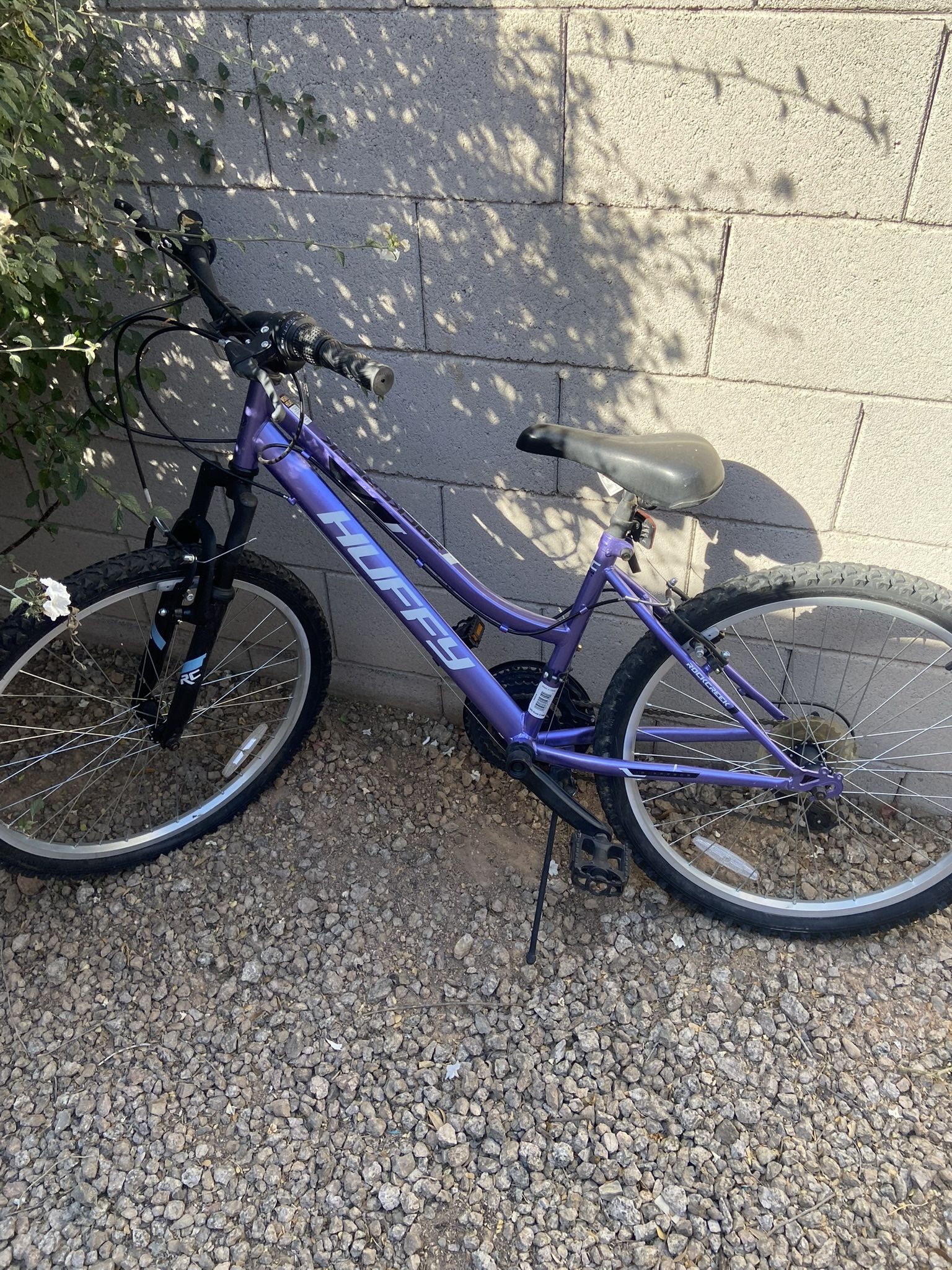 Purple and black mountain bike #outdooradventures