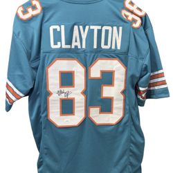 Mark Clayton Signed Miami Dolphins Custom Jersey JSA Witnessed Auto WB613923