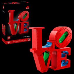 LEGO® LOVE sculpture.