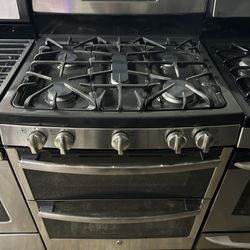 GE Gas Stove Double Oven 