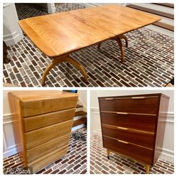 Vintage MCM Furniture Sale Dressers Tables