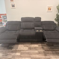 Blue Reclining Couch