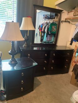 Queen size bed and furniture