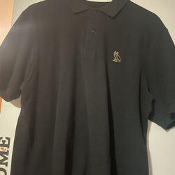 Black Mini Owl Ovo Polo Shirt Large